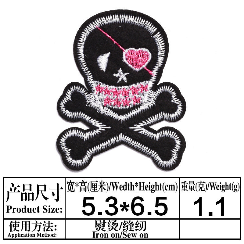 Wholesale Embroidered Skull Letter Patch